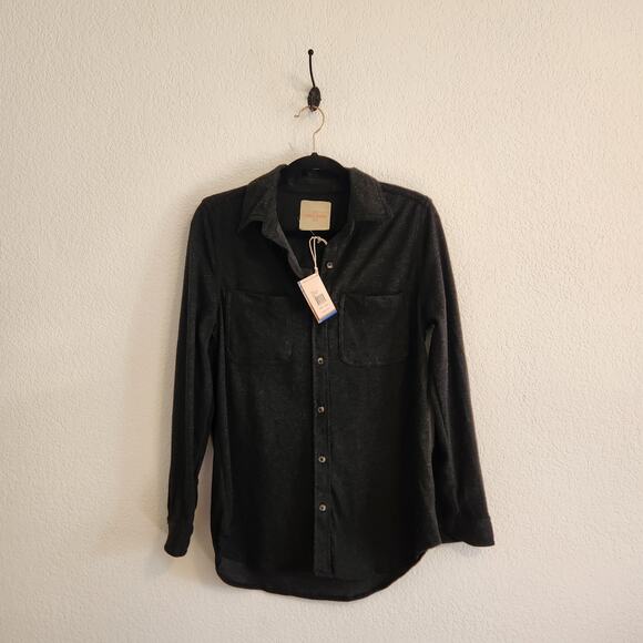 Casa Cabana Women's Size Small Sienna Charcoal Heather Flannel Shirt NWT - Picture 1 of 6